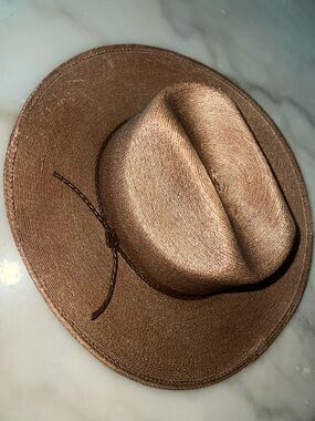 Brixton Tan Straw Rancher Hat with Braided Band